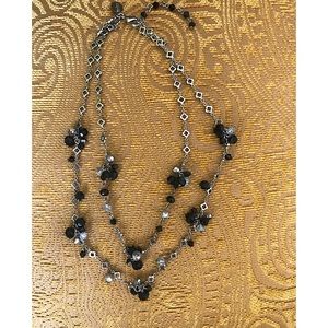 Black and silver necklace